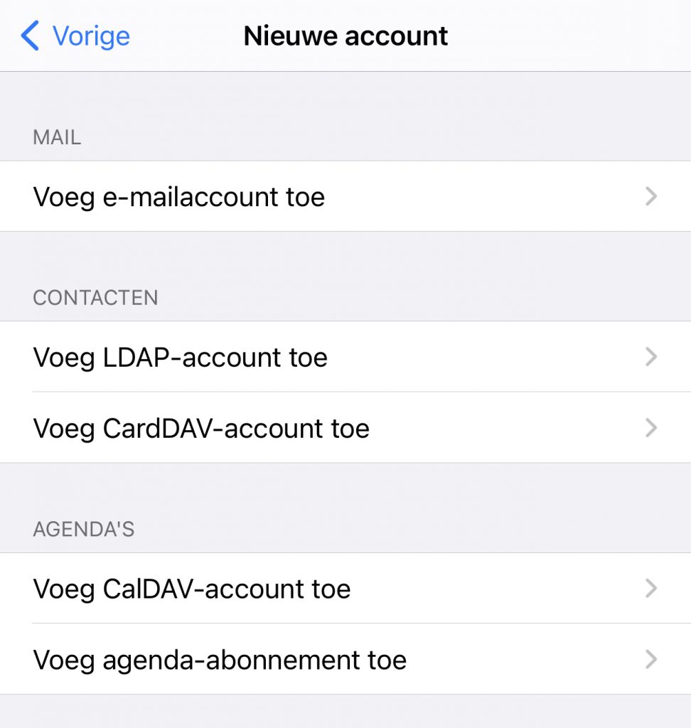 E-mailadres instellen op iPhone of iPad iOS (E-mail NG) - 02