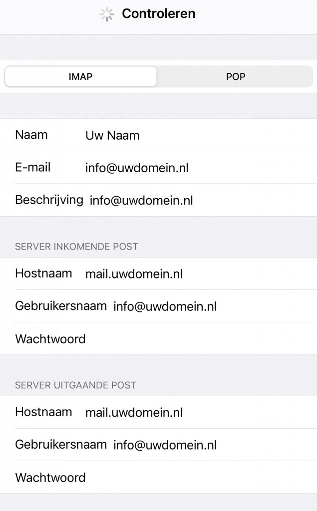 E-mailadres instellen op iPhone of iPad iOS (E-mail NG) - 04